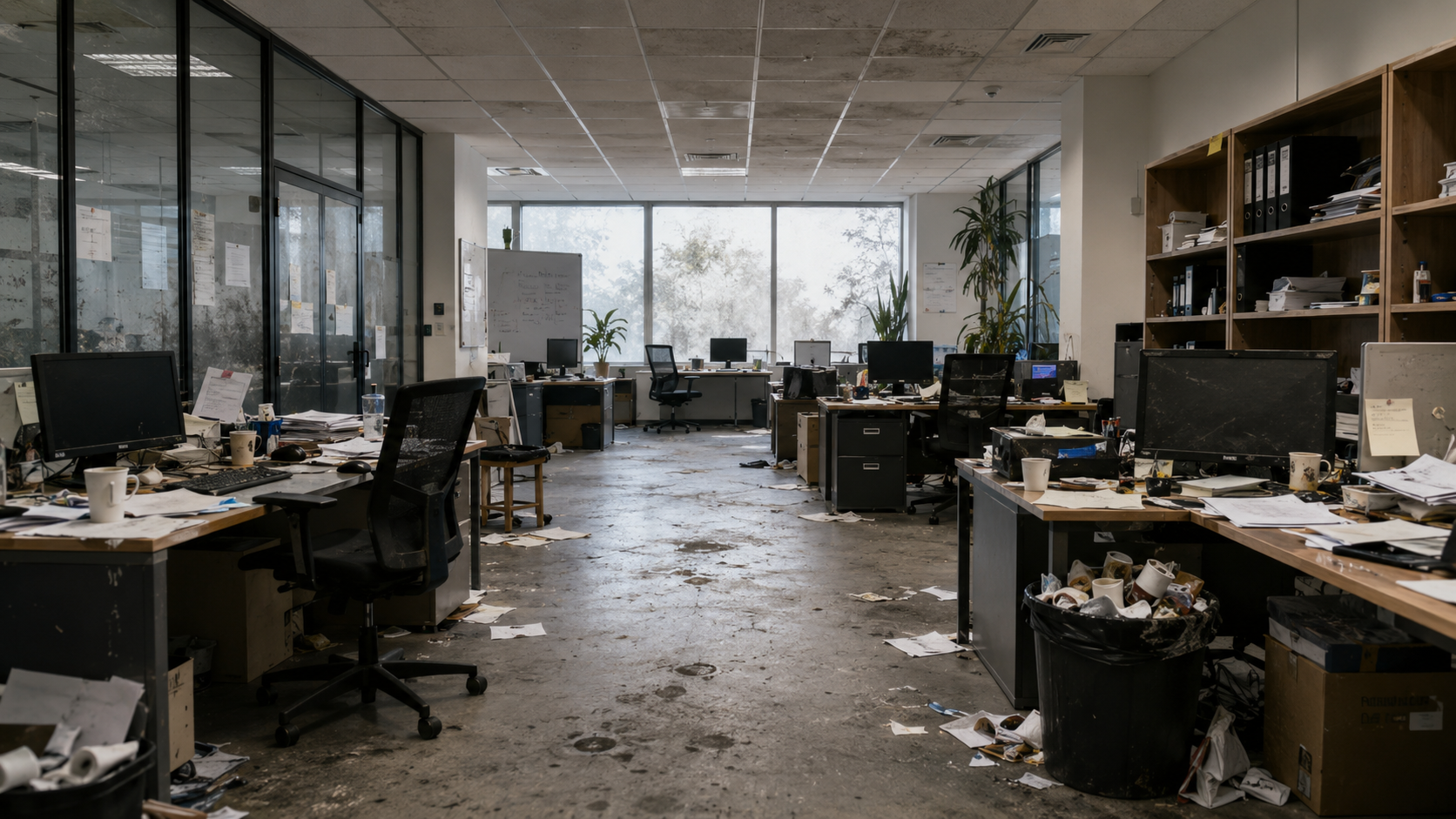 Office after cleaning